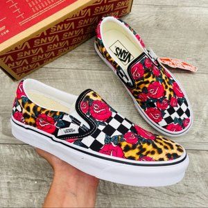 Vans Classic Slip-On Rose Checkerboard